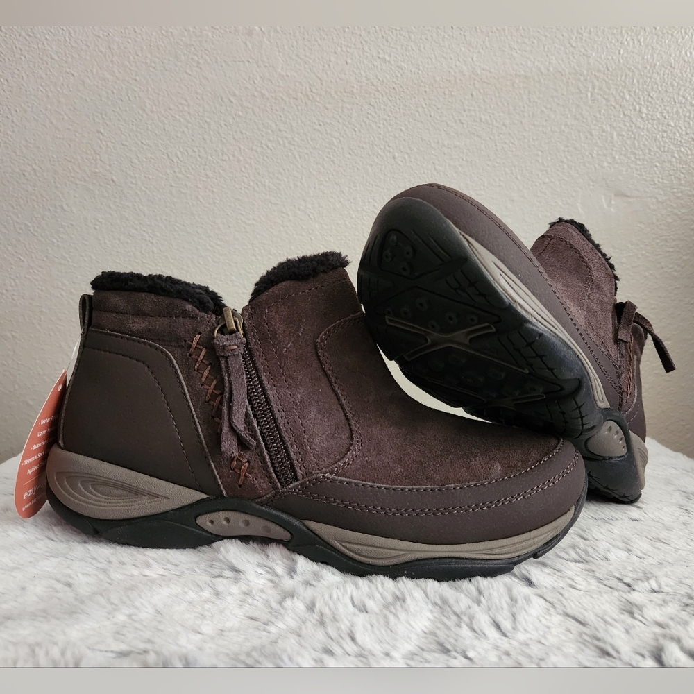 Easy Spirit Seepic Chocolate Ankle Boots with Black Lining Women's 7.5